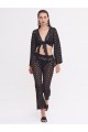 Jude Siyah Crop Top & Pantolon Set